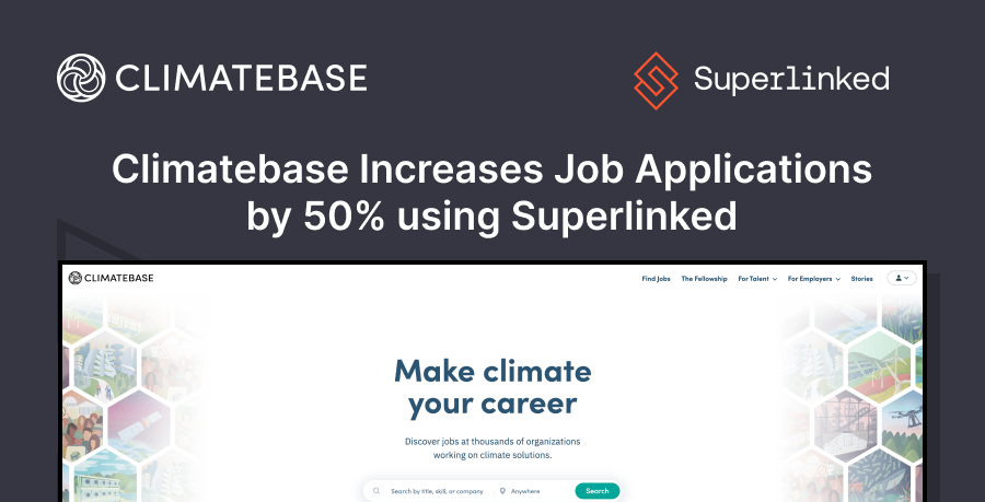 Climatebase Increases Job Applications by 50% using Superlinked