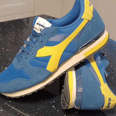 blue running sneaker