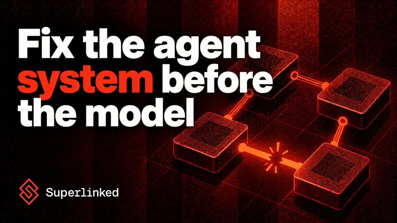 Connected agent system components with a highlighted broken connection