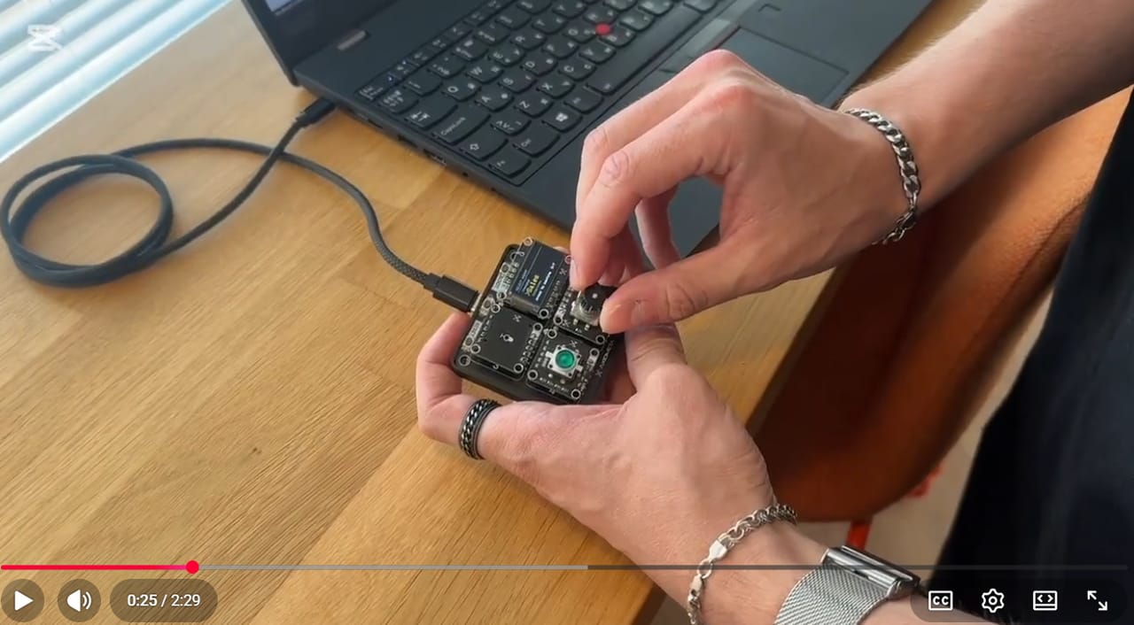 Echo meeting hardware on the table during the hackathon