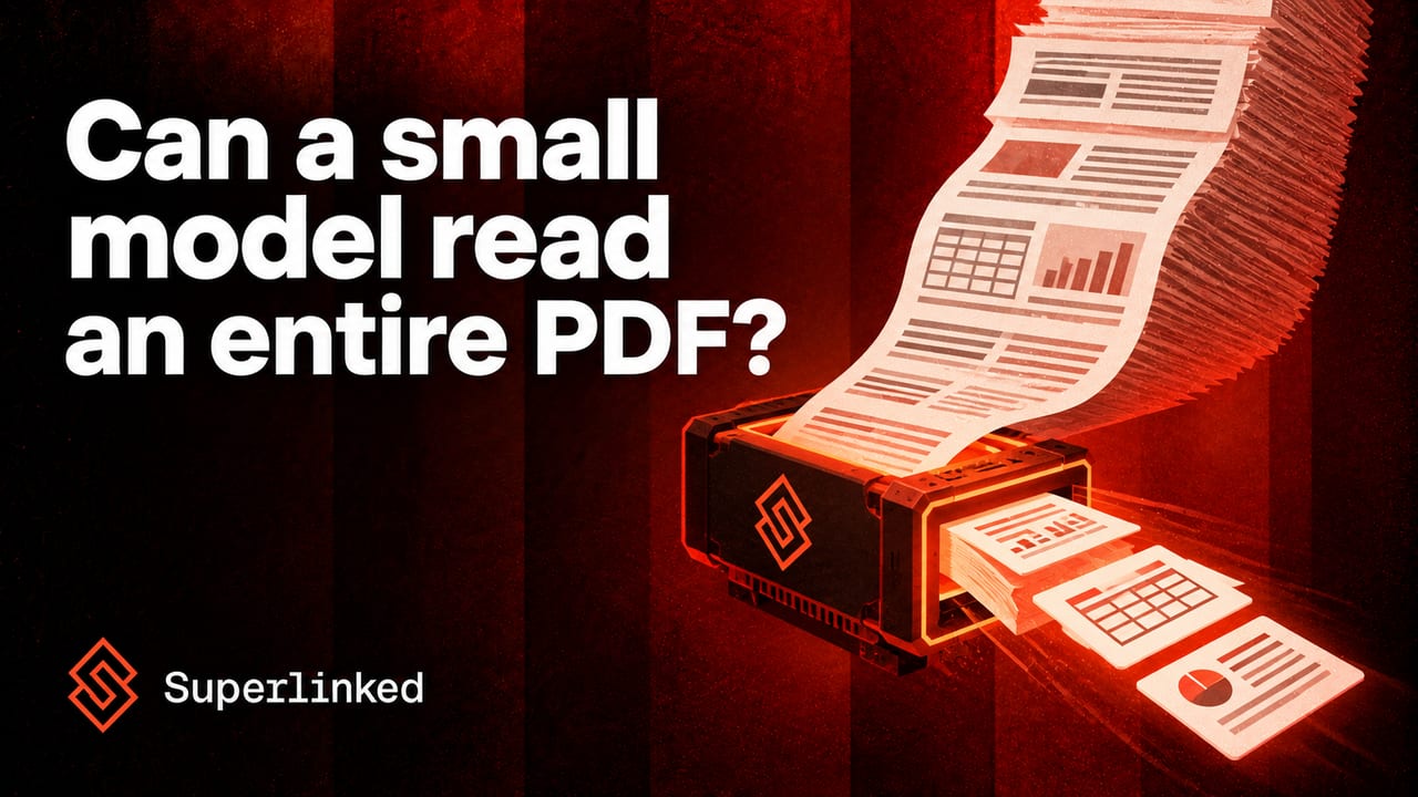 A long PDF passing through a compact language model