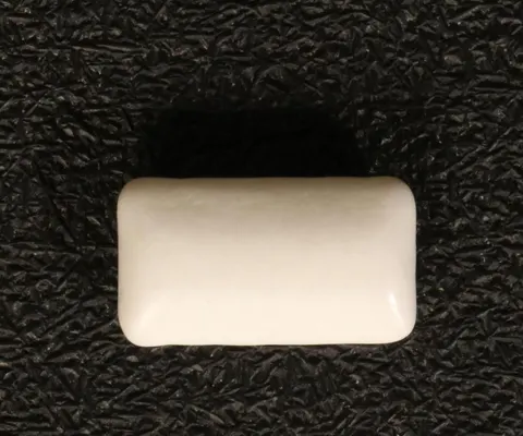 VisA photo of a chewing gum pellet, labelled no defect
