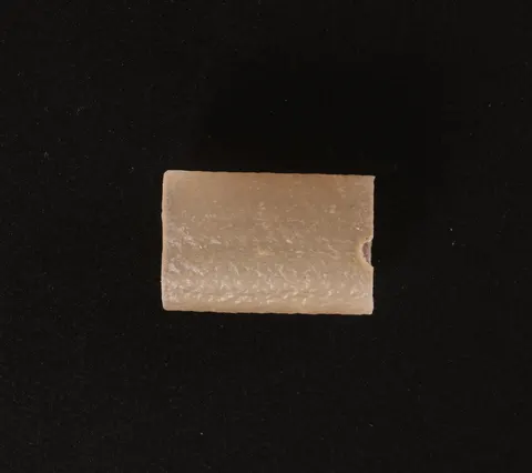 VisA photo of a pipe fryum snack tube, labelled corner and edge breakage