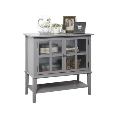 grey wood cabinet