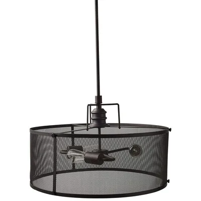 black metal ceiling light