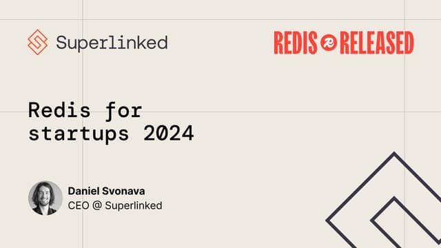 Redis for startups 2024 | Redis Released